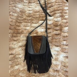 Crossbody Purse w/ Cowhide